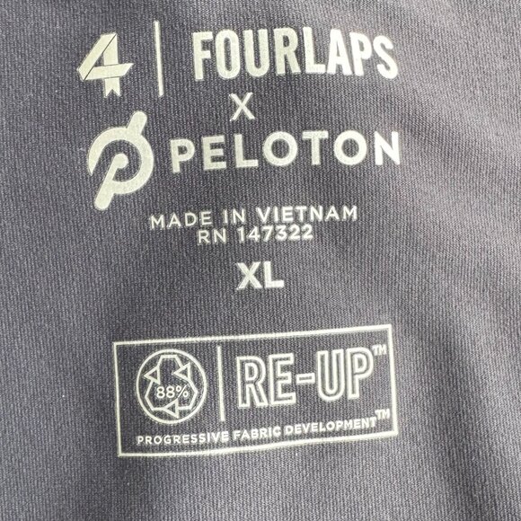 PELOTON Fourlaps Men's XL Grey Front Zip With Hood Warm Up Jacket - Picture 2 of 14